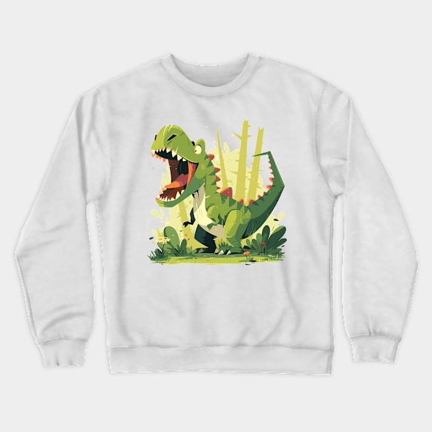 cute dino Crewneck Sweatshirt by Stephanie Francoeur Art